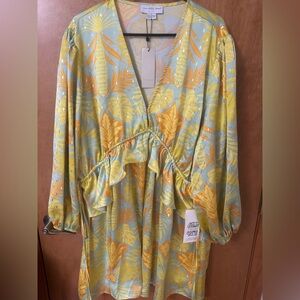 Pastel Yellow and Blue Women's Dress